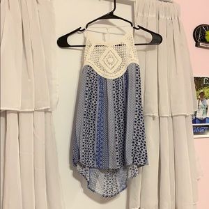 Blue Floral Halter top